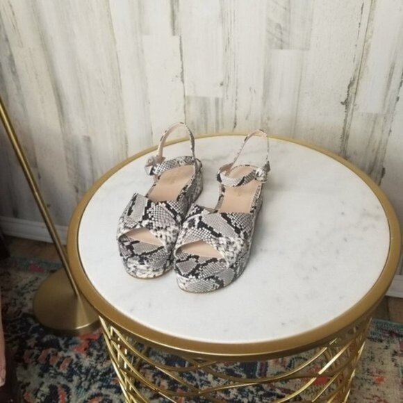 Kate Spade New York Women's Bunton Snakeskin-Embossed Leather Flatform S… - Picture 3 of 6